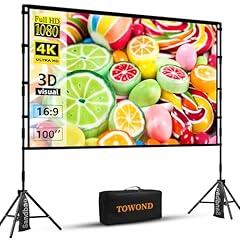 Towond 100-Inch Portable Projector Screen with Stand