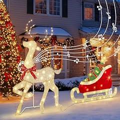 EAMBRITE Christmas Reindeer & Sled Lights