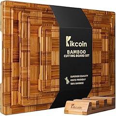 Kikcoin Extra Large Bamboo Cutting Boards Set