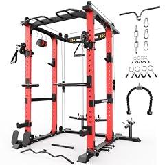 Sportsroyals 1600lbs Power Cage with Adjustable Cable System