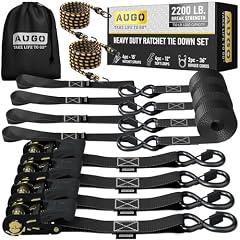 AUGO Heavy Duty Ratchet Straps 4 Pack