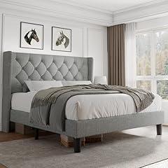 iPormis Queen Wingback Upholstered Bed Frame