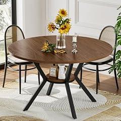 MECHYIN 42" Rustic Round Dining Table