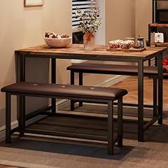 IDEALHOUSE Dining Table Set with Benches