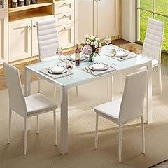 Gizoon Glass Dining Table Set for Four