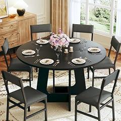 HUAHUU Round Dining Table Set for 6