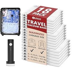 SUOCO Travel Compression Vacuum Bags Set