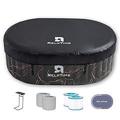 RELXTIME Oval Inflatable Hot Tub for 2