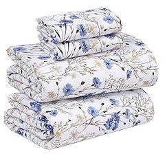 Ruvanti Sweet Pea Cotton Queen Sheets