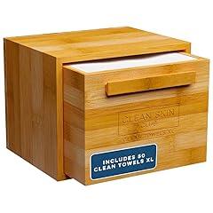 Clean Skin Club Bamboo Box with Drawer & Towels