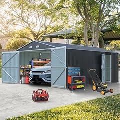 Fvergnsang Upgraded 13x20FT Metal Garage Shed