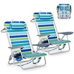 GarveeLife Backpack Beach Chair Set