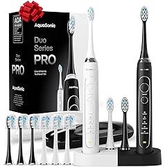 Aquasonic Duo Series PRO Electric Toothbrush Set