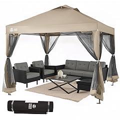 CROWN SHADES Pop Up Canopy Tent Beige
