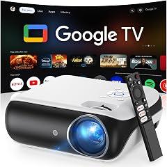HAPPRUN Google TV Projector with WiFi and Bluetooth