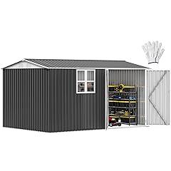 DWVO Metal Outdoor Storage Shed 12x8ft
