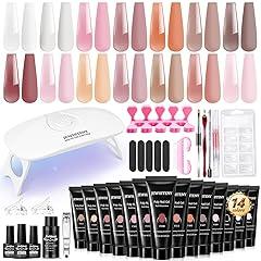 Jewhiteny Poly Gel Nail Kit with Lamp