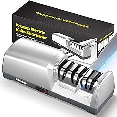 Krcqap Electric Knife Sharpener, 3-Stage Diamond Abrasive