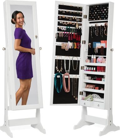 mirror with jewelry storage