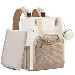 LOVEVOOK Diaper Bag Backpack Ivory Khaki