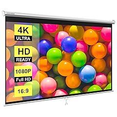 VIVOHOME 80 Inch Retractable Projector Screen