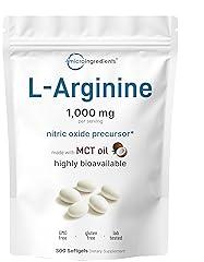Micro Ingredients L-Arginine with MCT Oil Softgels