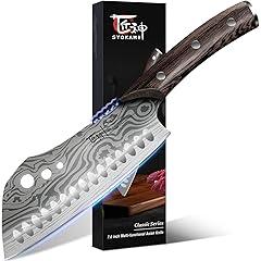 SYOKAMI 7" Cleaver Chef Knife with Herb Stripper