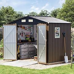 Grovellis Outdoor Metal Storage Shed 6x8FT