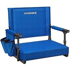 VIVOHOME Portable Stadium Seat with Back Support