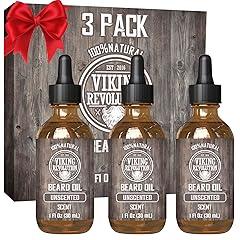 Viking Revolution Unscented Beard Oil 3 Pack