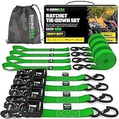 Rhino USA Heavy Duty Ratchet Straps Kit