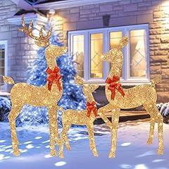 HOYECHI 5 FT Lighted Reindeer Set