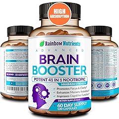 Brain Booster Nootropic Supplement by Rainbow Nutrients