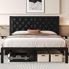 Fluest Queen PU Leather Bed Frame