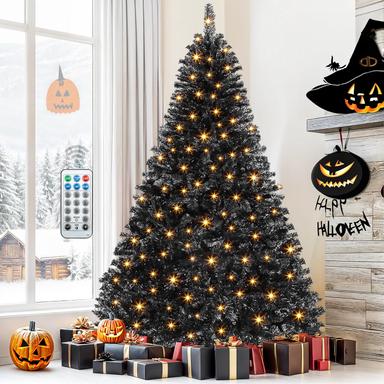 black christmas trees