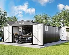 Amerlife Extra Large Outdoor Metal Garage Shed