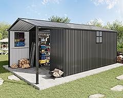 Amerlife Metal Storage Shed with Lounge Area